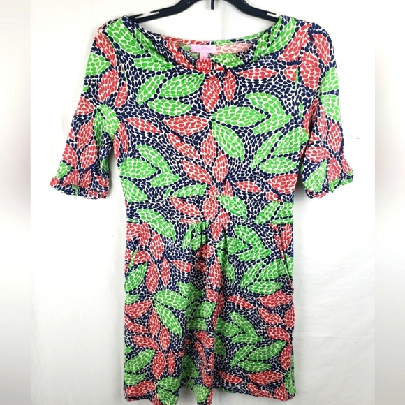 Lilly Pulitzer Blanca Red Multicolored Casting Call Silk Jersey Dress Sz S - Picture 3 of 12